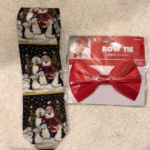 NWT Christmas Tie & Bow Tie